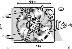 EACLIMA 33V03019 - Ventilateur, refroidissement du moteur cwaw.fr