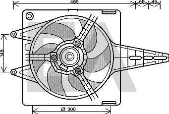 EACLIMA 33V25043 - Ventilateur, refroidissement du moteur cwaw.fr