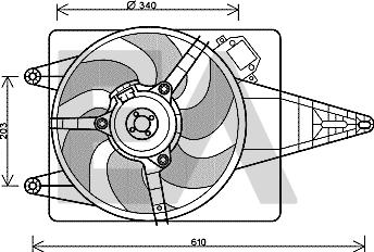 EACLIMA 33V25042 - Ventilateur, refroidissement du moteur cwaw.fr