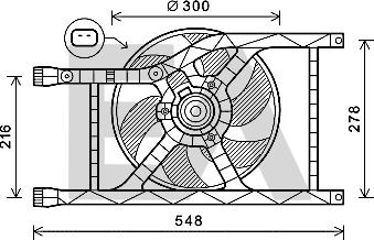 EACLIMA 33V25087 - Ventilateur, refroidissement du moteur cwaw.fr