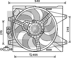 EACLIMA 33V25076 - Ventilateur, refroidissement du moteur cwaw.fr