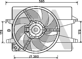 EACLIMA 33V22040 - Ventilateur, refroidissement du moteur cwaw.fr