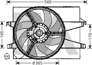 EACLIMA 33V22034 - Ventilateur, refroidissement du moteur cwaw.fr