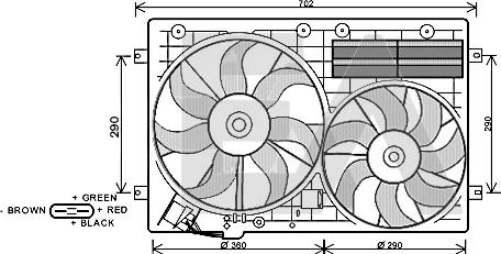 EACLIMA 33V77025 - Ventilateur, refroidissement du moteur cwaw.fr