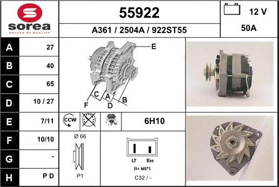 EAI 55922 - Alternateur cwaw.fr