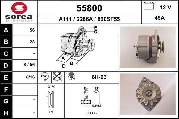 EAI 55800 - Alternateur cwaw.fr