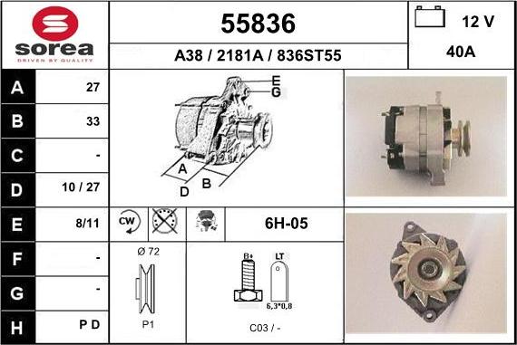 EAI 55836 - Alternateur cwaw.fr