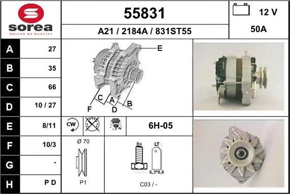 EAI 55831 - Alternateur cwaw.fr