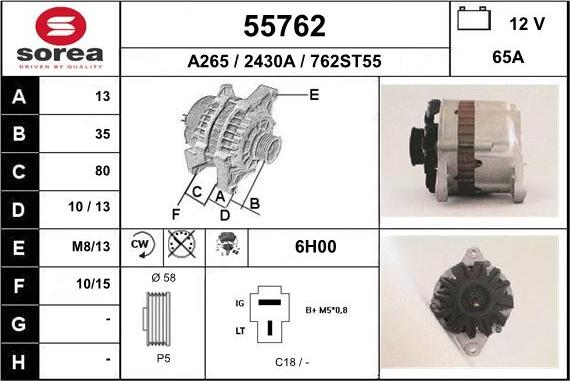 EAI 55762 - Alternateur cwaw.fr