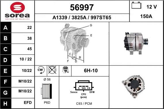 EAI 56997 - Alternateur cwaw.fr