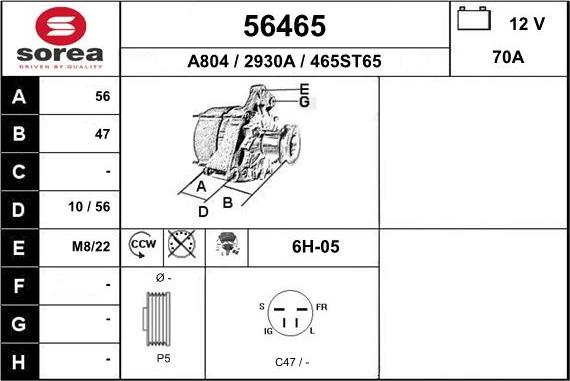 EAI 56465 - Alternateur cwaw.fr