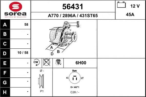 EAI 56431 - Alternateur cwaw.fr