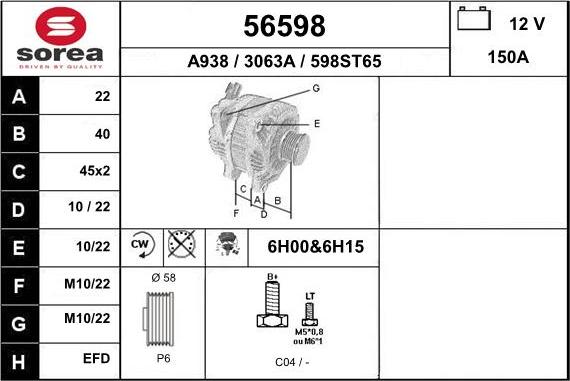 EAI 56598 - Alternateur cwaw.fr