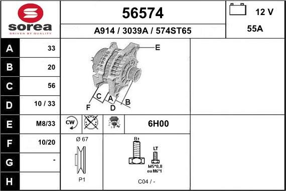 EAI 56574 - Alternateur cwaw.fr