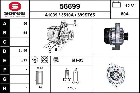 EAI 56699 - Alternateur cwaw.fr