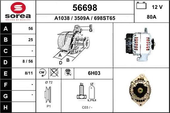 EAI 56698 - Alternateur cwaw.fr