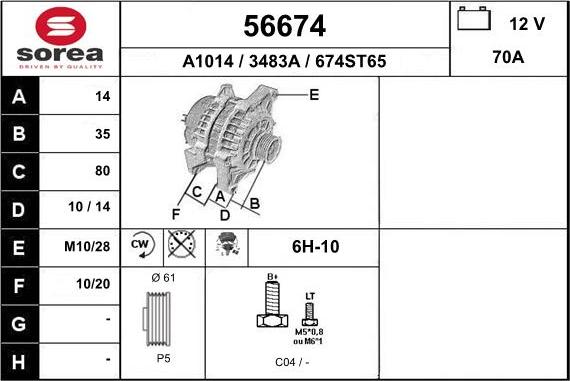 EAI 56674 - Alternateur cwaw.fr