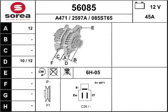 EAI 56085 - Alternateur cwaw.fr