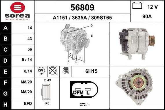 EAI 56809 - Alternateur cwaw.fr