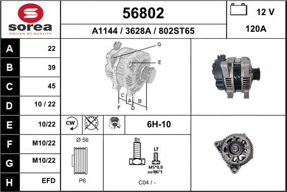 EAI 56802 - Alternateur cwaw.fr