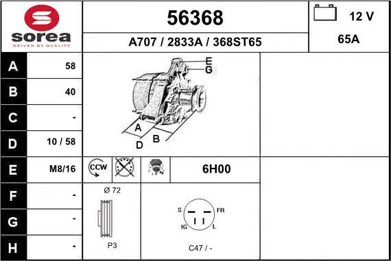 EAI 56368 - Alternateur cwaw.fr