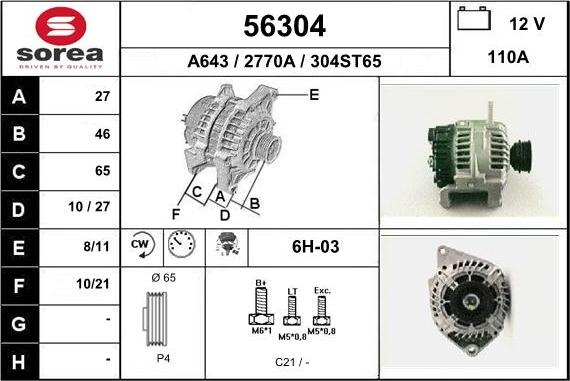 EAI 56304 - Alternateur cwaw.fr