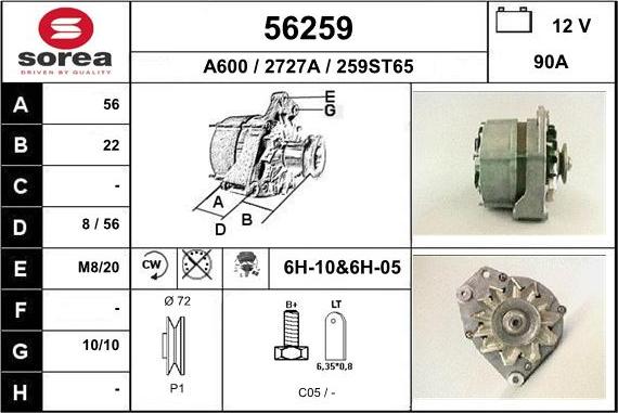 EAI 56259 - Alternateur cwaw.fr