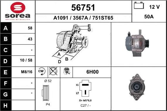 EAI 56751 - Alternateur cwaw.fr