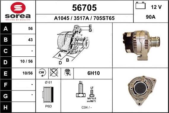 EAI 56705 - Alternateur cwaw.fr