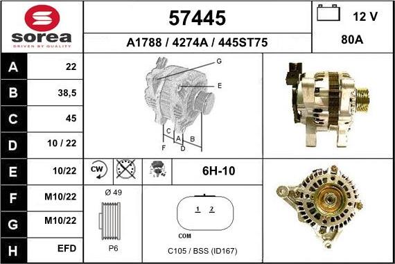 EAI 57445 - Alternateur cwaw.fr