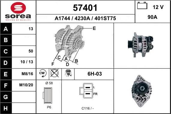 EAI 57401 - Alternateur cwaw.fr