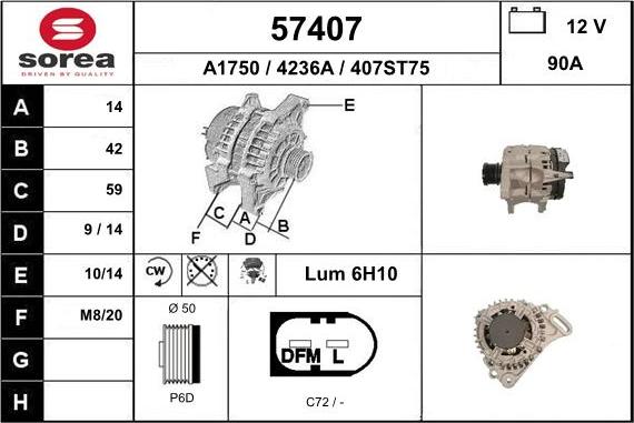 EAI 57407 - Alternateur cwaw.fr