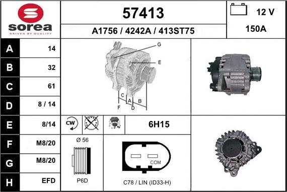 EAI 57413 - Alternateur cwaw.fr