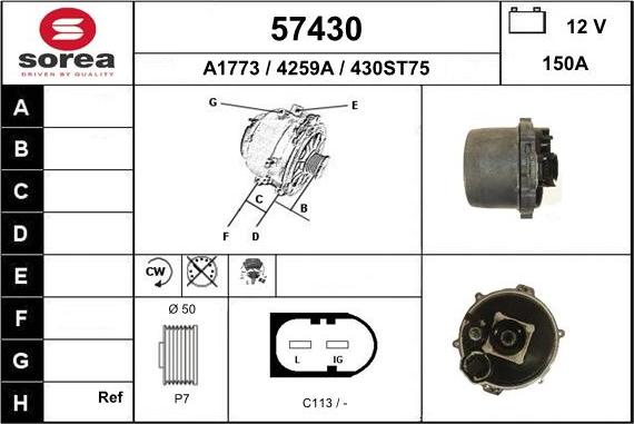 EAI 57430 - Alternateur cwaw.fr