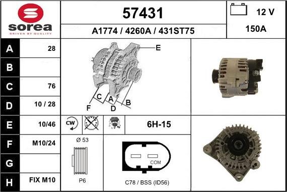 EAI 57431 - Alternateur cwaw.fr