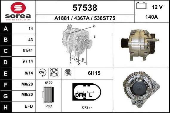 EAI 57538 - Alternateur cwaw.fr