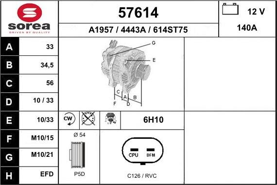 EAI 57614 - Alternateur cwaw.fr