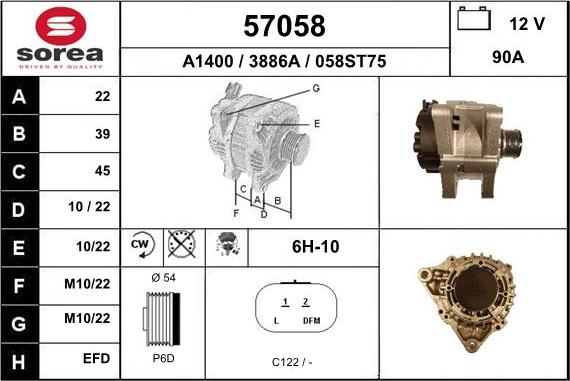 EAI 57058 - Alternateur cwaw.fr