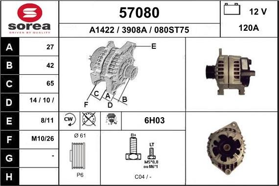 EAI 57080 - Alternateur cwaw.fr