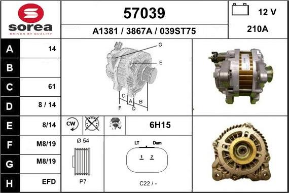 EAI 57039 - Alternateur cwaw.fr