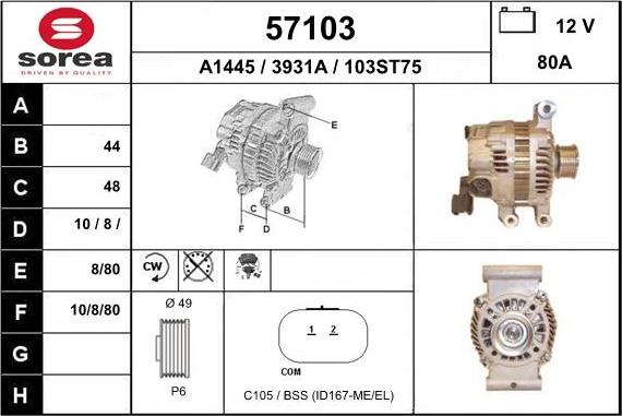 EAI 57103 - Alternateur cwaw.fr