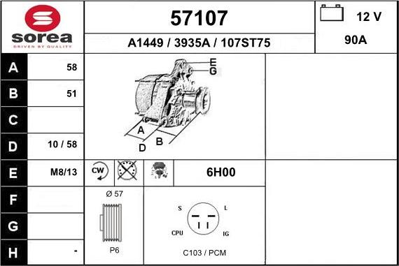 EAI 57107 - Alternateur cwaw.fr