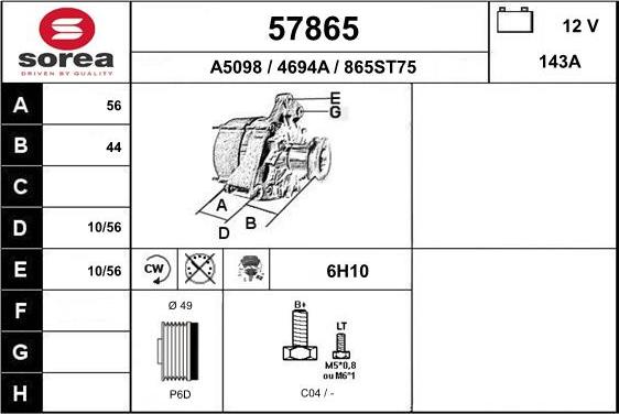 EAI 57865 - Alternateur cwaw.fr