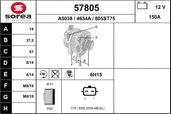 EAI 57805 - Alternateur cwaw.fr