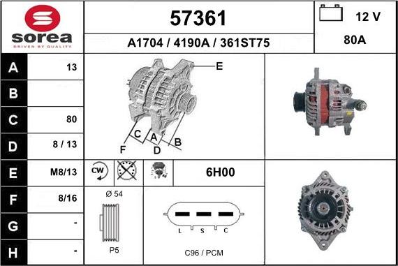 EAI 57361 - Alternateur cwaw.fr