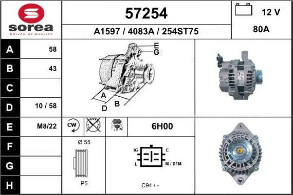 EAI 57254 - Alternateur cwaw.fr