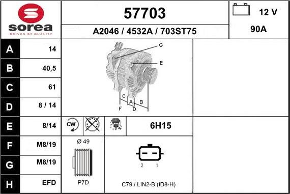 EAI 57703 - Alternateur cwaw.fr