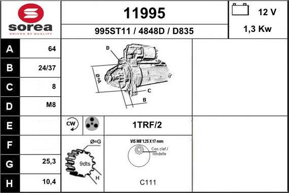 EAI 11995 - Démarreur cwaw.fr