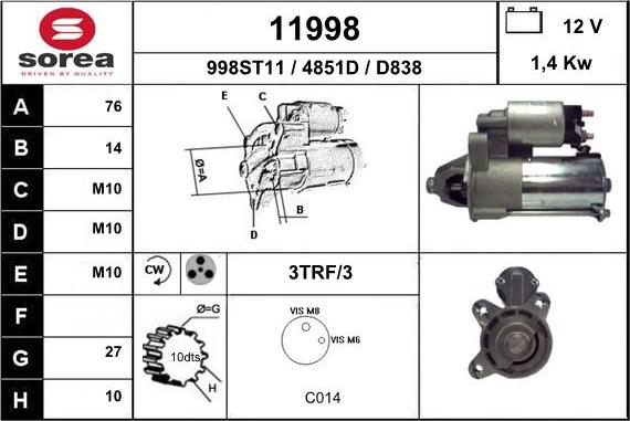 EAI 11998 - Démarreur cwaw.fr