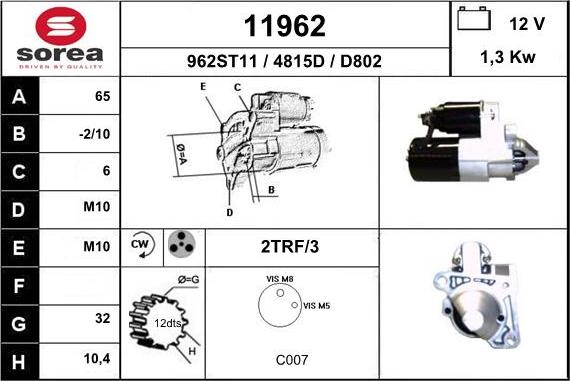 EAI 11962 - Démarreur cwaw.fr